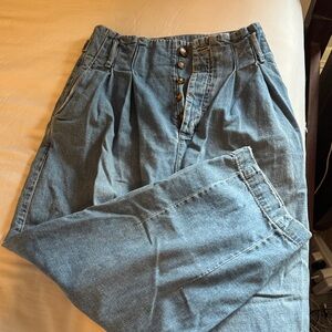 Free People Barrel Light Denim Jeans